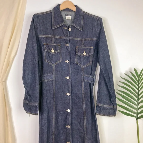 Vintage Denim Long Sleeve Dress - Picture 4 of 7
